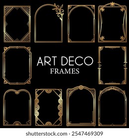 Art Deco vector set of frames 