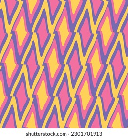 Art Deco VectorAbstract Retro Geometric Pattern Seamless Texture Trendy Background For Hand-drawn Fashion Prints Plain Wallpaper Modern Style Design Mixed Geometric Pattern All Fashion Leather Dress