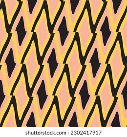 Art Deco VectorAbstract Retro Geometric Pattern Seamless Texture Trendy Background For Hand-drawn Fashion Prints Plain Wallpaper Modern Style Design Mixed Geometric Pattern All Fashion Leather Dress