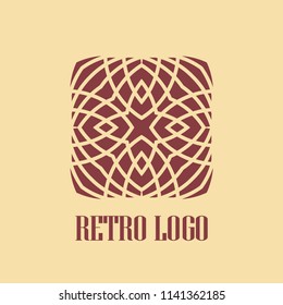 Art deco vintage badge logo. Retro design. Vector illustration