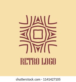Art deco vintage badge logo. Retro design. Vector illustration