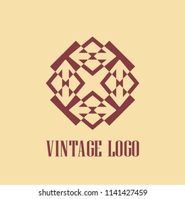 Art deco vintage badge logo. Retro design. Vector illustration