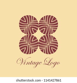 Art deco vintage badge logo. Retro design. Vector illustration