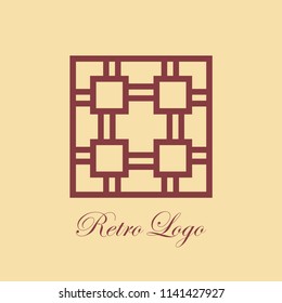 Art deco vintage badge logo. Retro design. Vector illustration