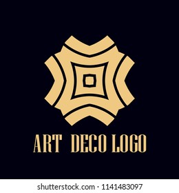 Art deco vintage badge logo. Retro design. Vector illustration