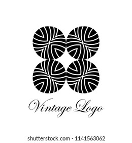 Art deco vintage badge logo. Retro design. Vector illustration