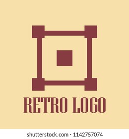 Art deco vintage badge logo. Retro design. Vector illustration