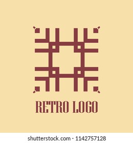 Art deco vintage badge logo. Retro design. Vector illustration