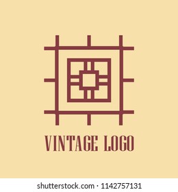 Art deco vintage badge logo. Retro design. Vector illustration