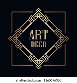 Art deco vintage badge logo design vector illustration