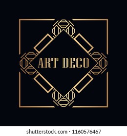 Art deco vintage badge logo design vector illustration