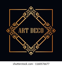 Art deco vintage badge logo design vector illustration