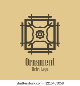 Art deco vintage badge logo retro design vector illustration