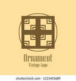 Art deco vintage badge logo retro design vector illustration