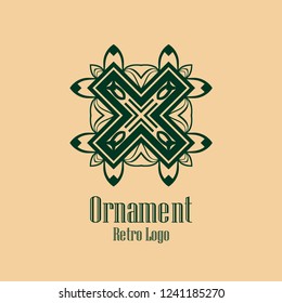 Art deco vintage badge logo retro design vector illustration