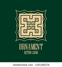 Art deco vintage badge logo retro design vector illustration