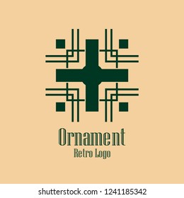 Art deco vintage badge logo retro design vector illustration