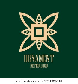 Art deco vintage badge logo retro design vector illustration