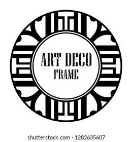 Art deco vintage badge logo frame in retro design vector illustration