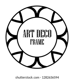 Art deco vintage badge logo frame in retro design vector illustration