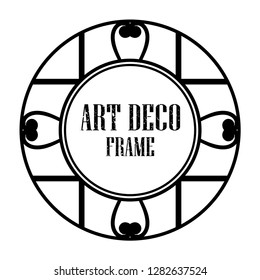 Art deco vintage badge logo frame in retro design vector illustration
