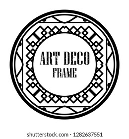 Art deco vintage badge logo frame in retro design vector illustration