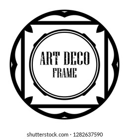 Art deco vintage badge logo frame in retro design vector illustration