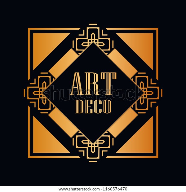 Art
deco vintage badge logo design vector
illustration