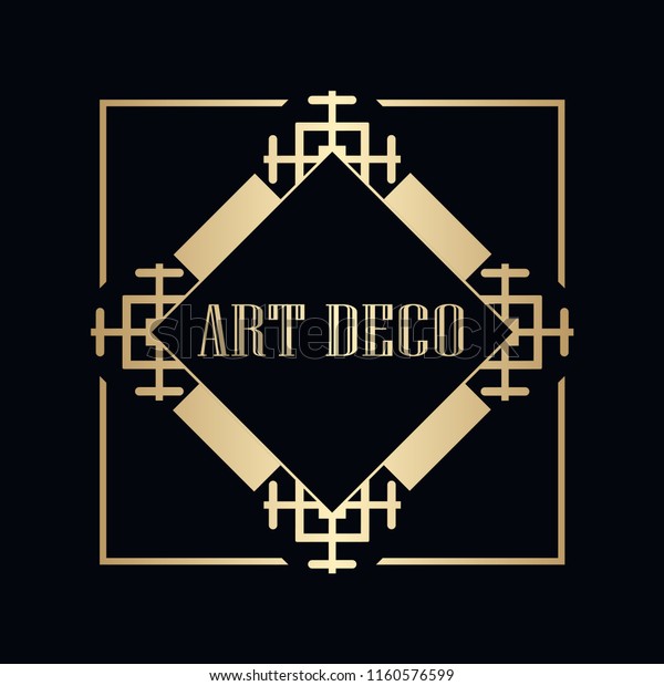 Art\
deco vintage badge logo design vector\
illustration