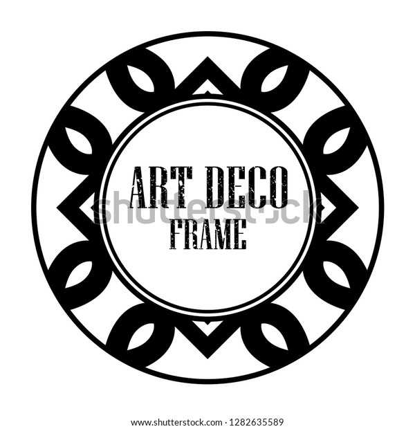 Art deco vintage badge logo frame in retro\
design vector illustration