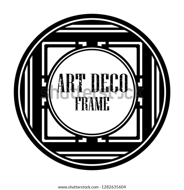 Art deco vintage badge logo frame in retro
design vector illustration