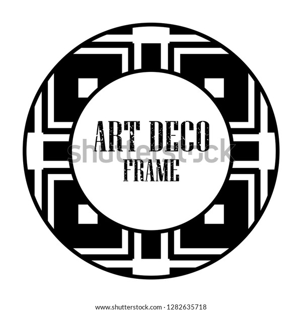 Art deco vintage badge logo frame in retro\
design vector illustration
