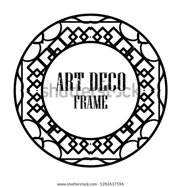 Art deco vintage badge logo frame in retro
design vector illustration