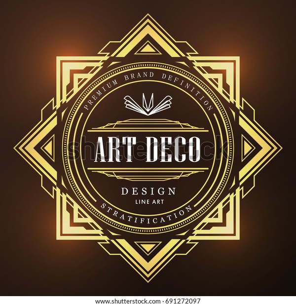 Art deco vintage badge logo retro design\
vector illustration