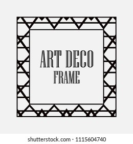 Art deco vintage border frame vector design template illustration