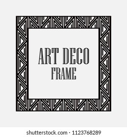 Art deco vintage border frame vector design template illustration