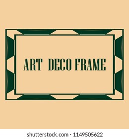 art deco vintage border frame vector design template illustration