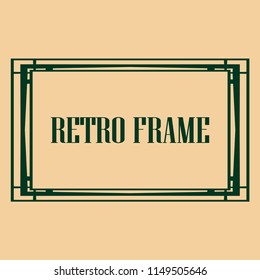 art deco vintage border frame vector design template illustration