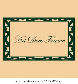 art deco vintage border frame vector design template illustration