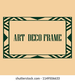 art deco vintage border frame vector design template illustration