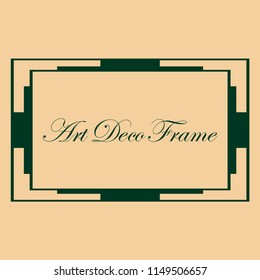 art deco vintage border frame vector design template illustration