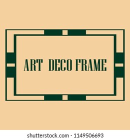 art deco vintage border frame vector design template illustration