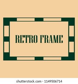 art deco vintage border frame vector design template illustration