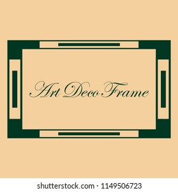 art deco vintage border frame vector design template illustration