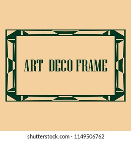 art deco vintage border frame vector design template illustration