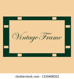 art deco vintage border frame vector design template illustration