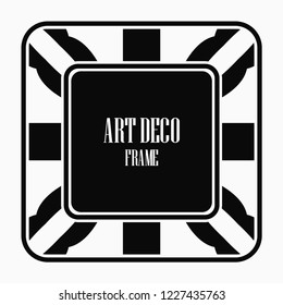 Art deco vintage border, frame. Retro design vector illustration