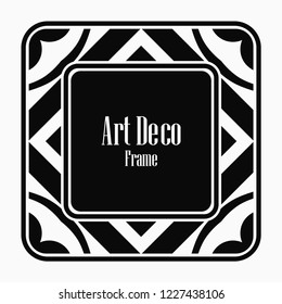Art deco vintage border, frame. Retro design vector illustration