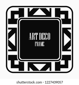 Art deco vintage border, frame. Retro design vector illustration