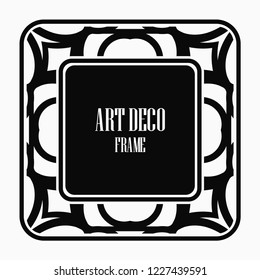 Art deco vintage border, frame. Retro design vector illustration